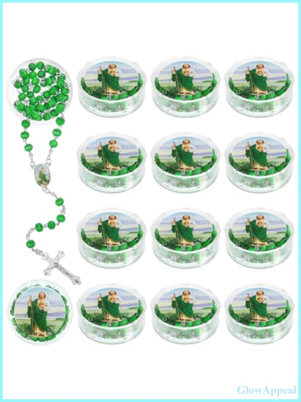 Guadalupe Scented Rosary Necklace Wood Cross 20in Catholic Gift Set